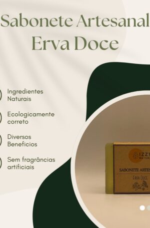 Sabonete de Erva Doce (100g) 100 % Natural