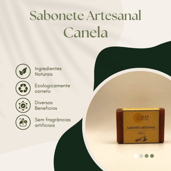 Sabonete Artesanal de Canela (110g) 100% Natural - Imagem 2